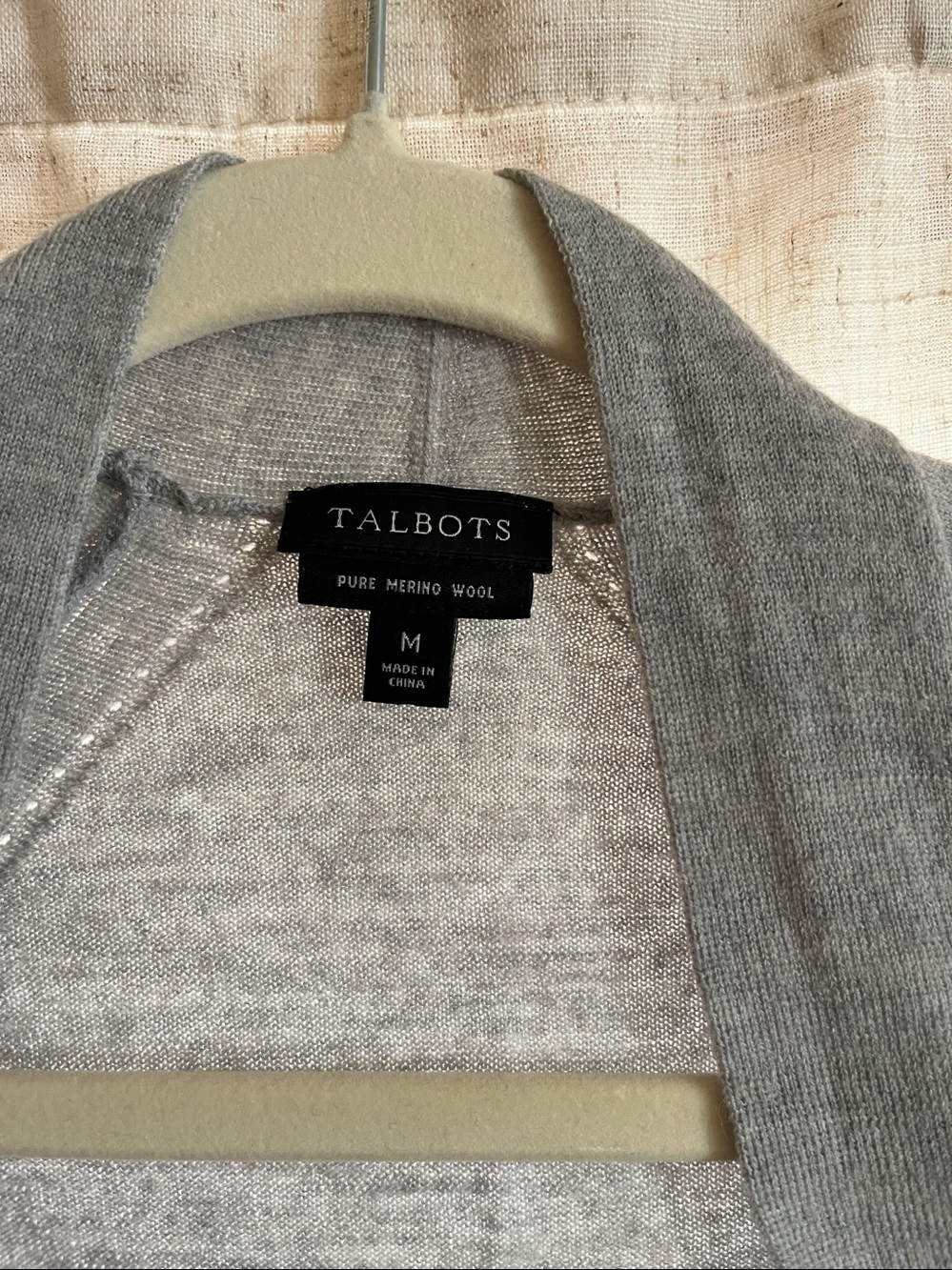 Talbots grey  Open-Front Long Cardigan - Picture 2 of 4